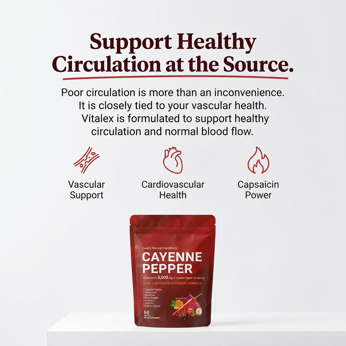 Vitalex Cayenne Pepper Softgels